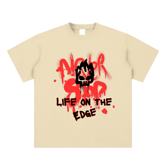 Life On The Edge Sueded Cotton T-shirt