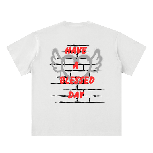 Blessed Day Sueded Cotton T-shirt