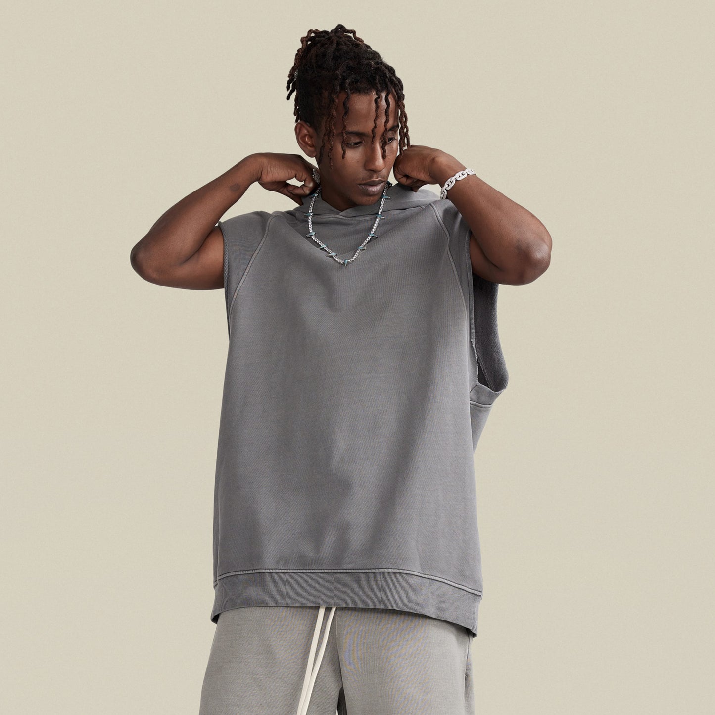 Urban Edge Sleeveless Hoodie