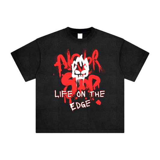 Life On The Edge Heavyweight Vintage Washed T-Shirt