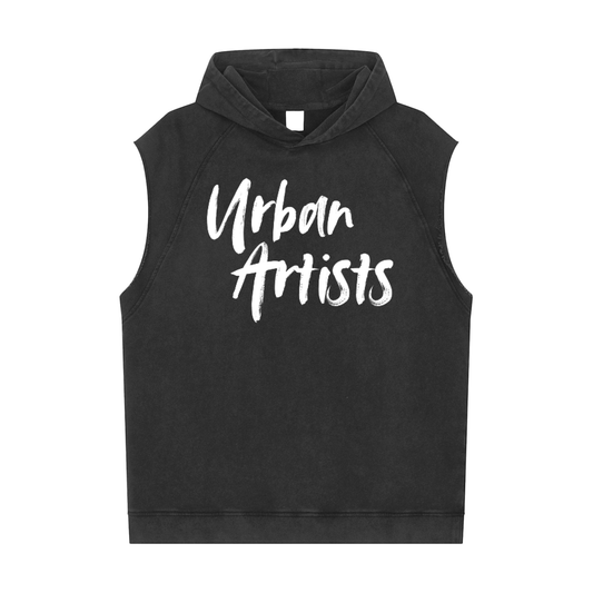 Snow Washed Sleeveless Hoodie